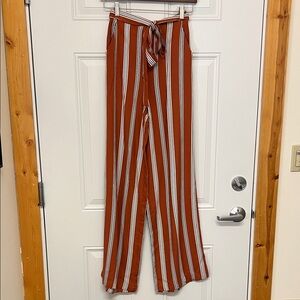 Striped Orange Women's Pants